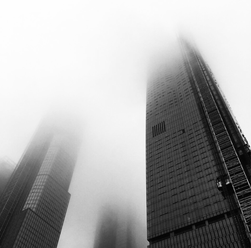 Towers in fog from the High Line