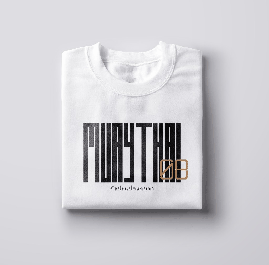 Muay Thai sweatshirt in white and orange