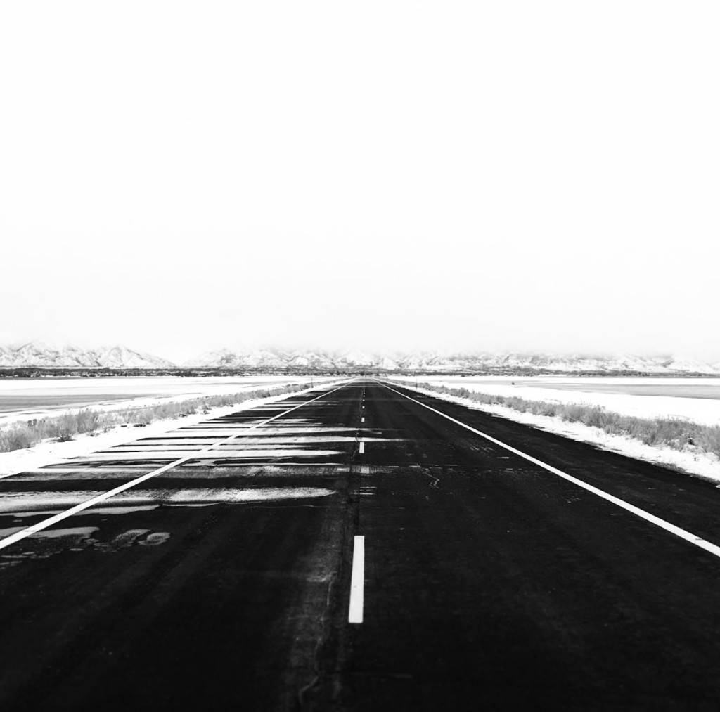 Icy road, Utah