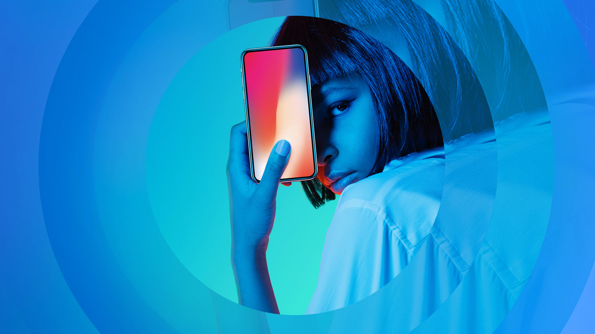 Brand photography with circular crop and iPhone