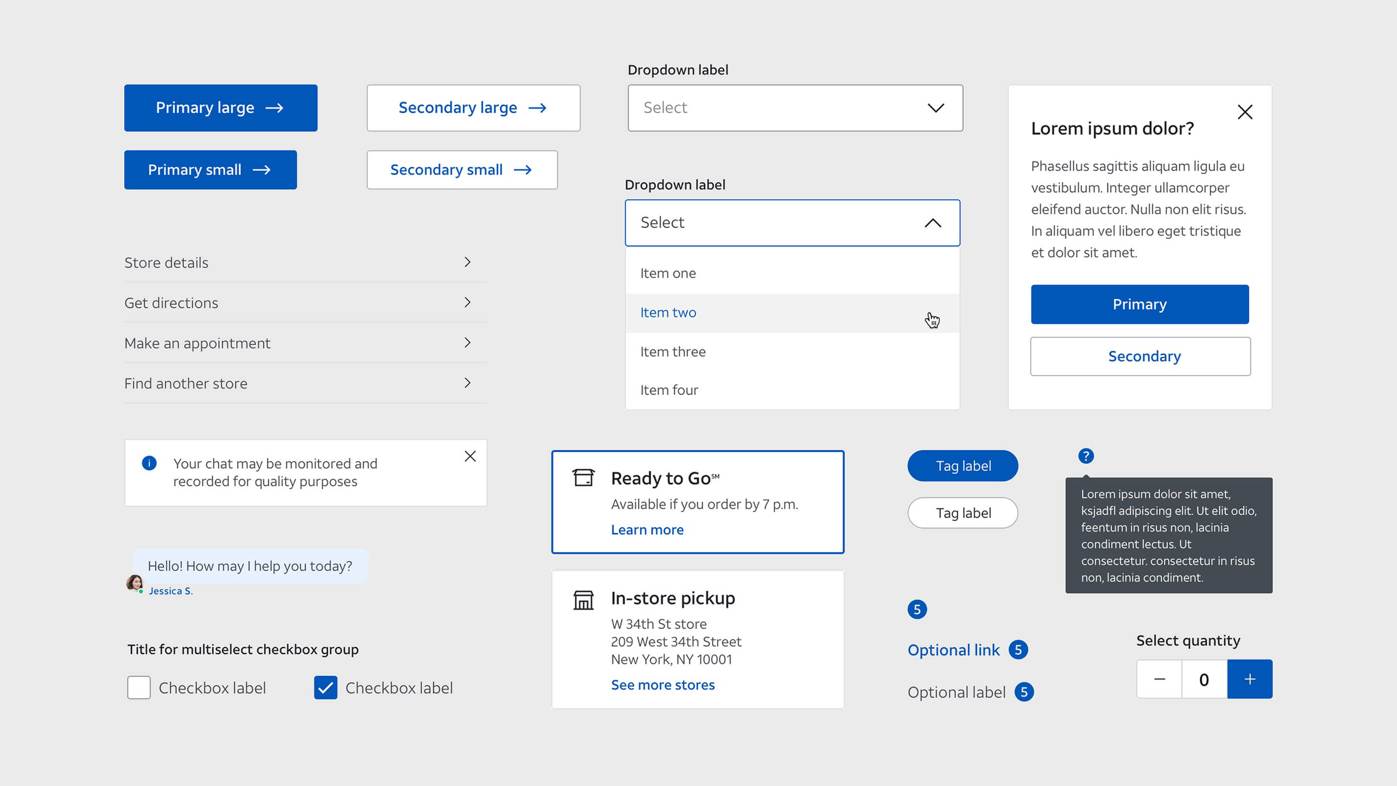 UI components