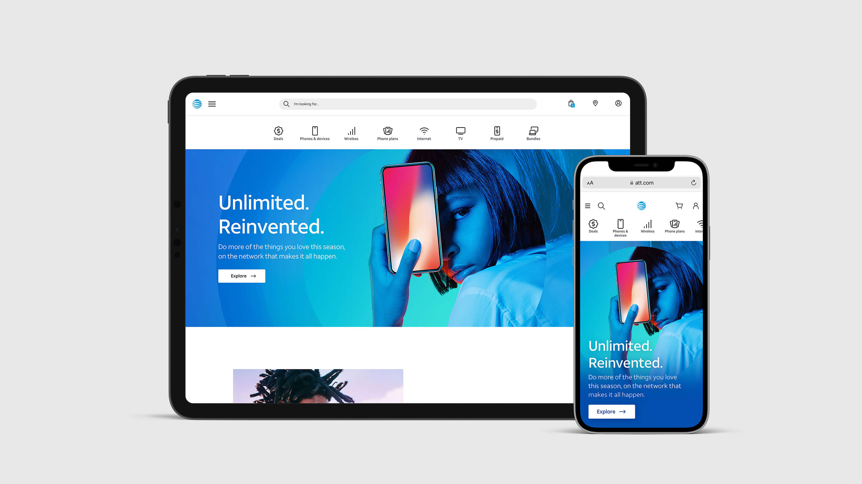 AT&T.com Redesign hero image