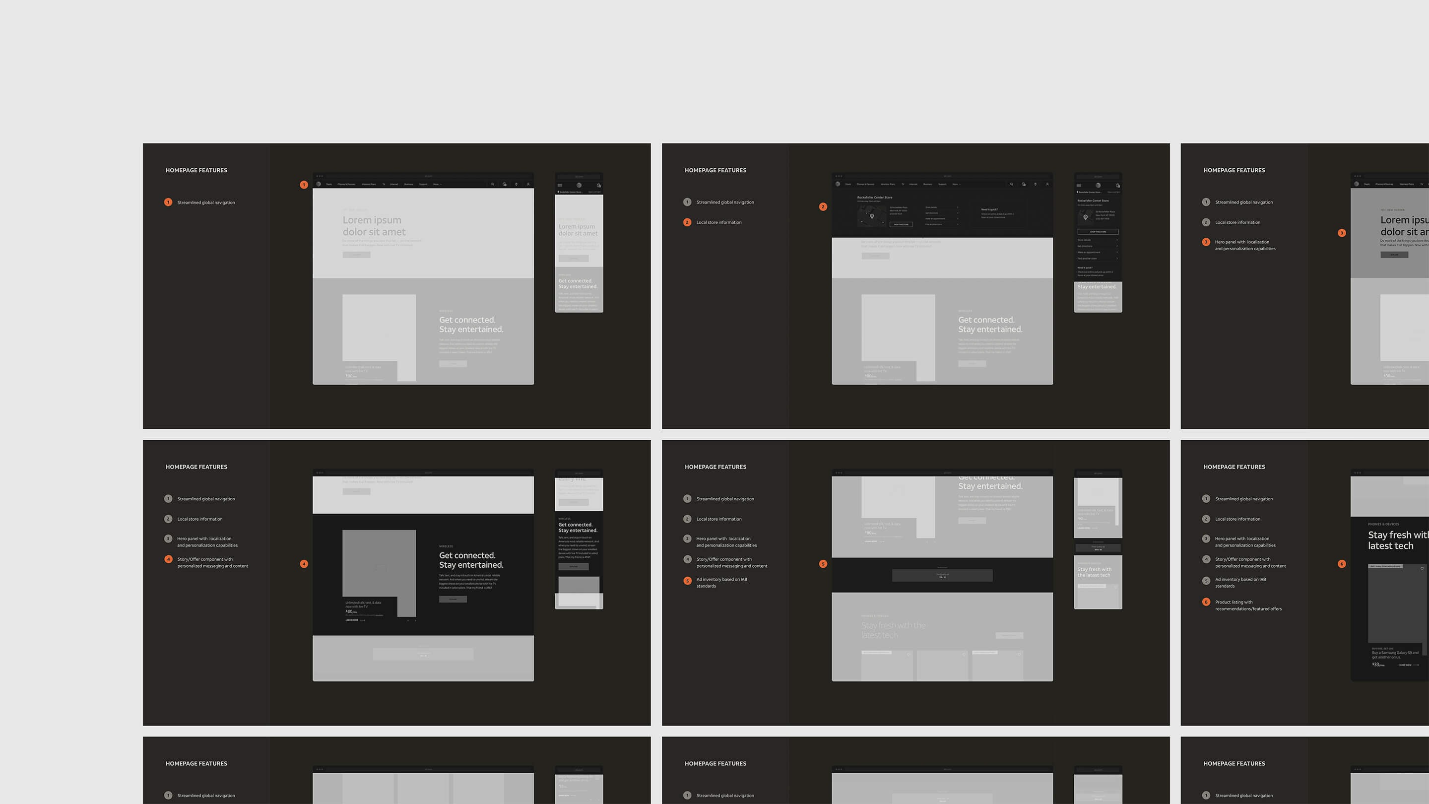 Homepage UX