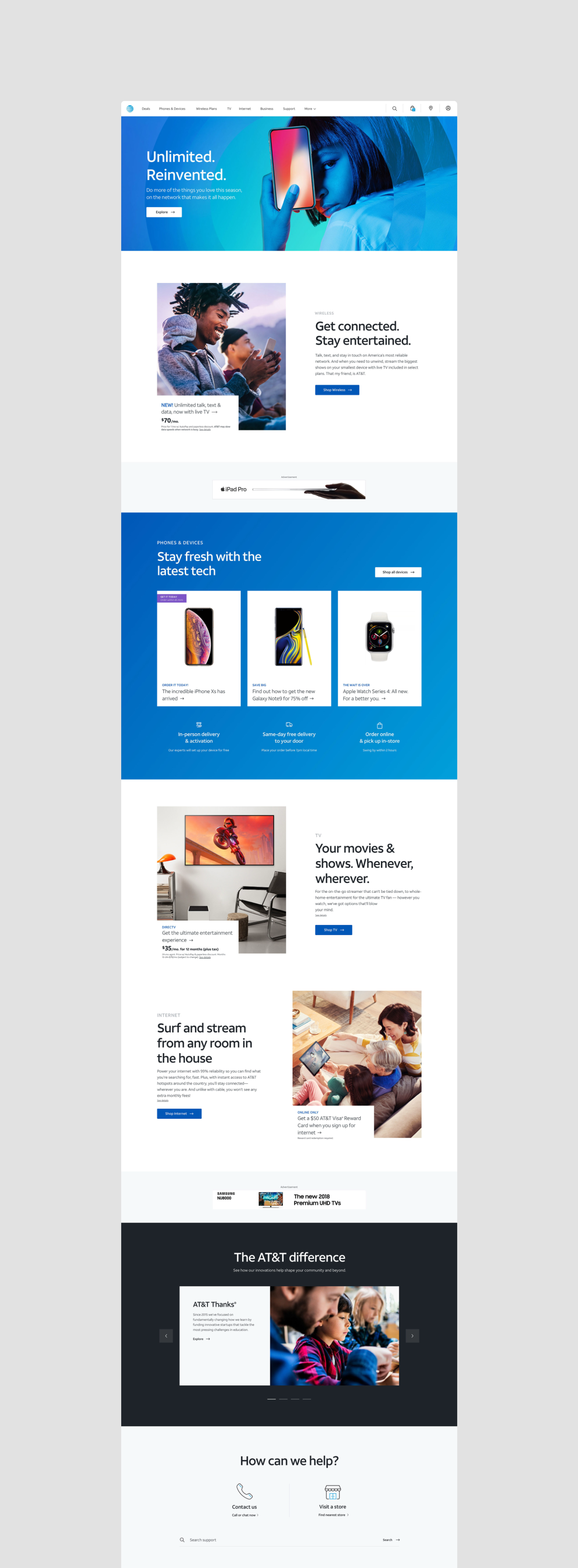 AT&T digital UI overview