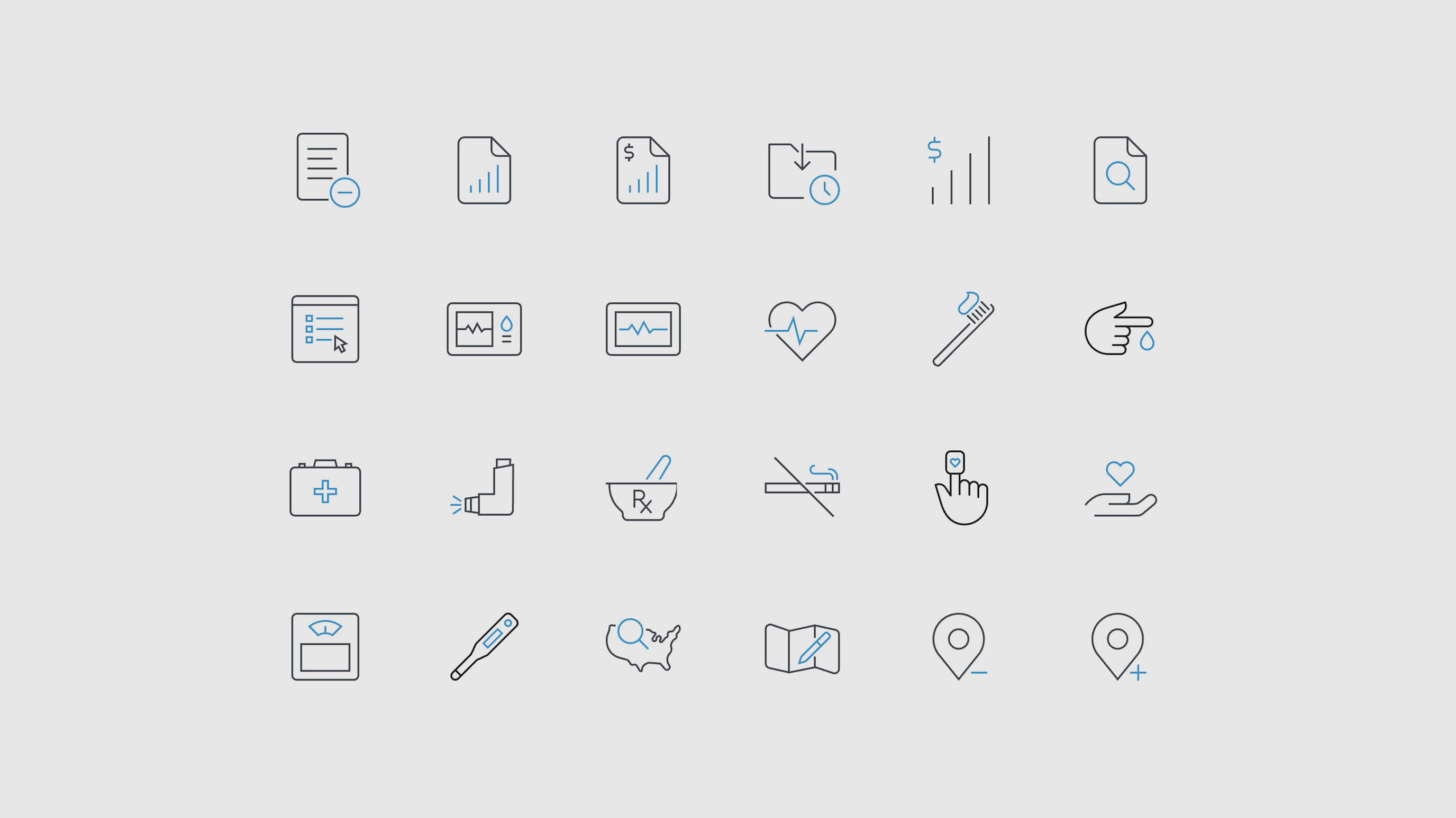 Pictogram family, health and documents