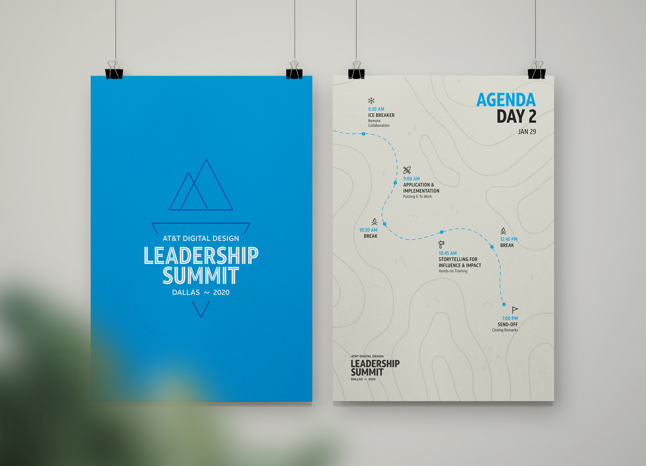 Trail map agenda poster 2
