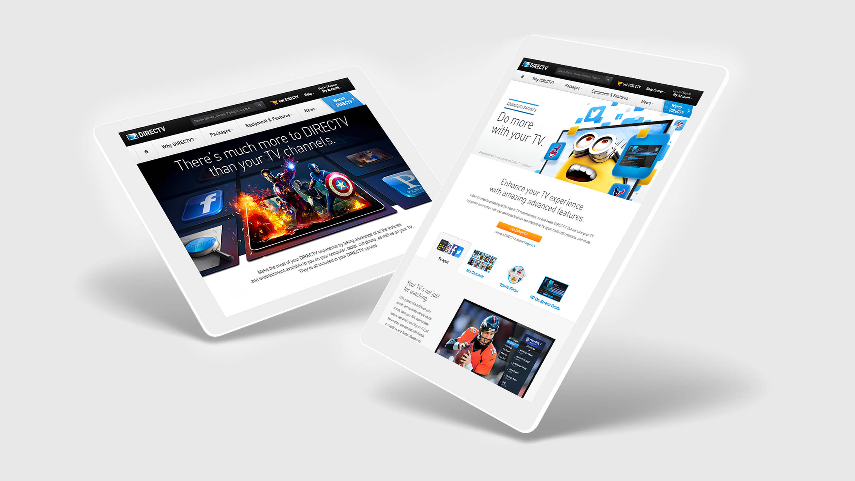 DIRECTV.com Redesign hero image