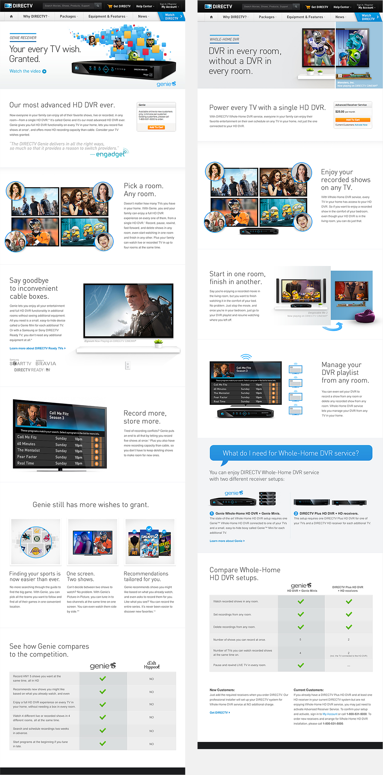 DIRECTV.com redesigned pages 3