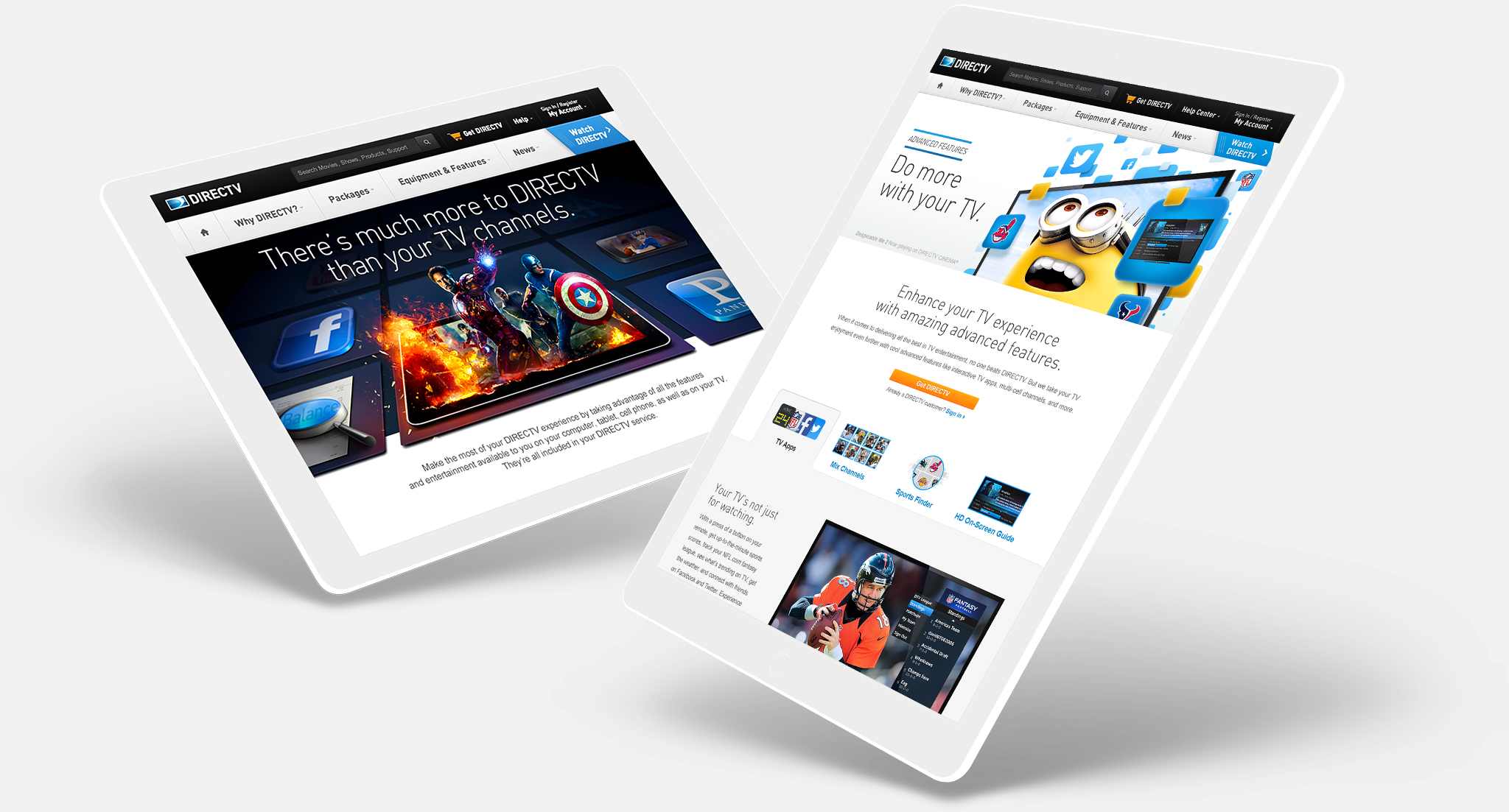 DIRECTV.com redesigned pages 4