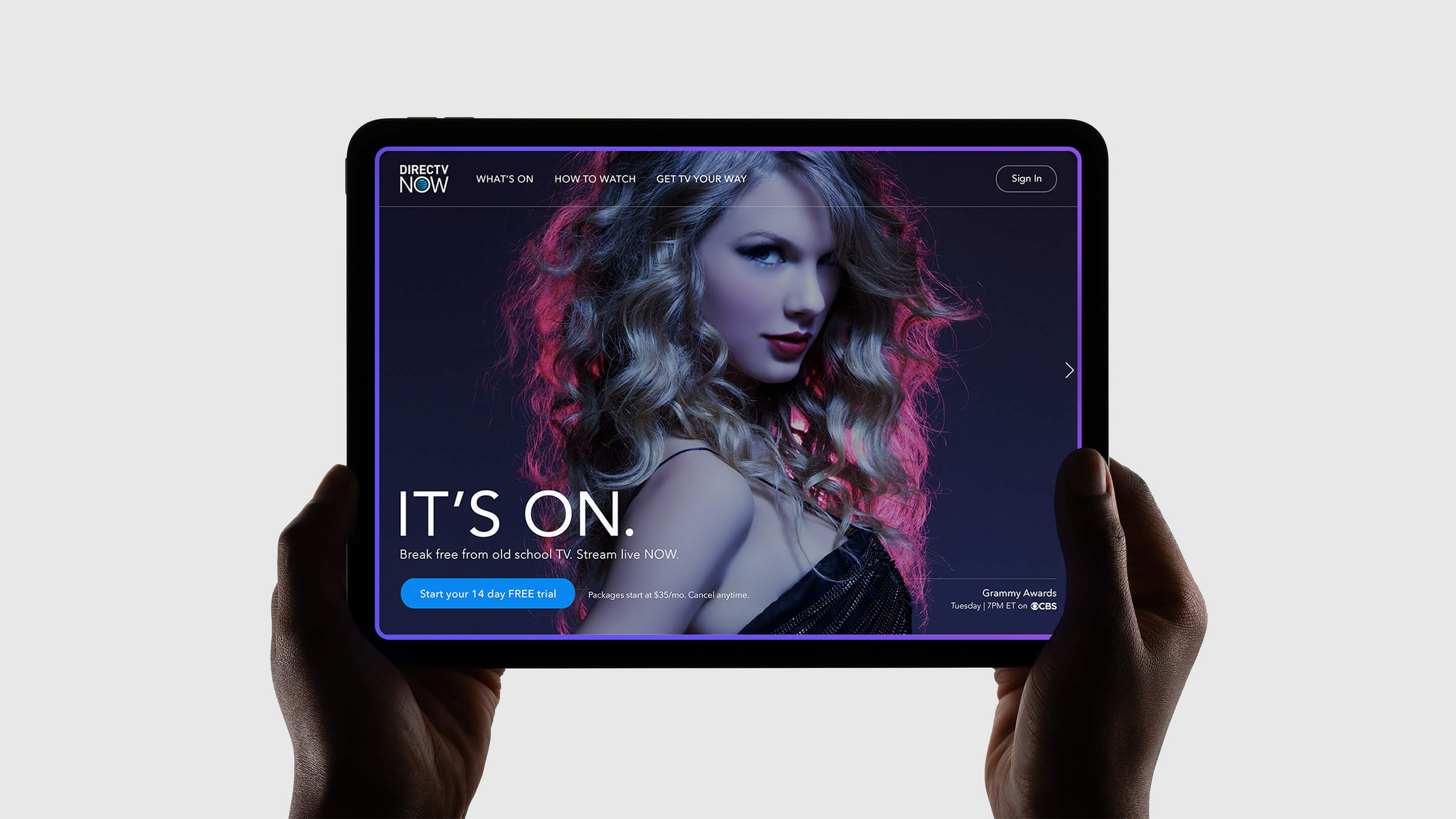 DIRECTV NOW hero image