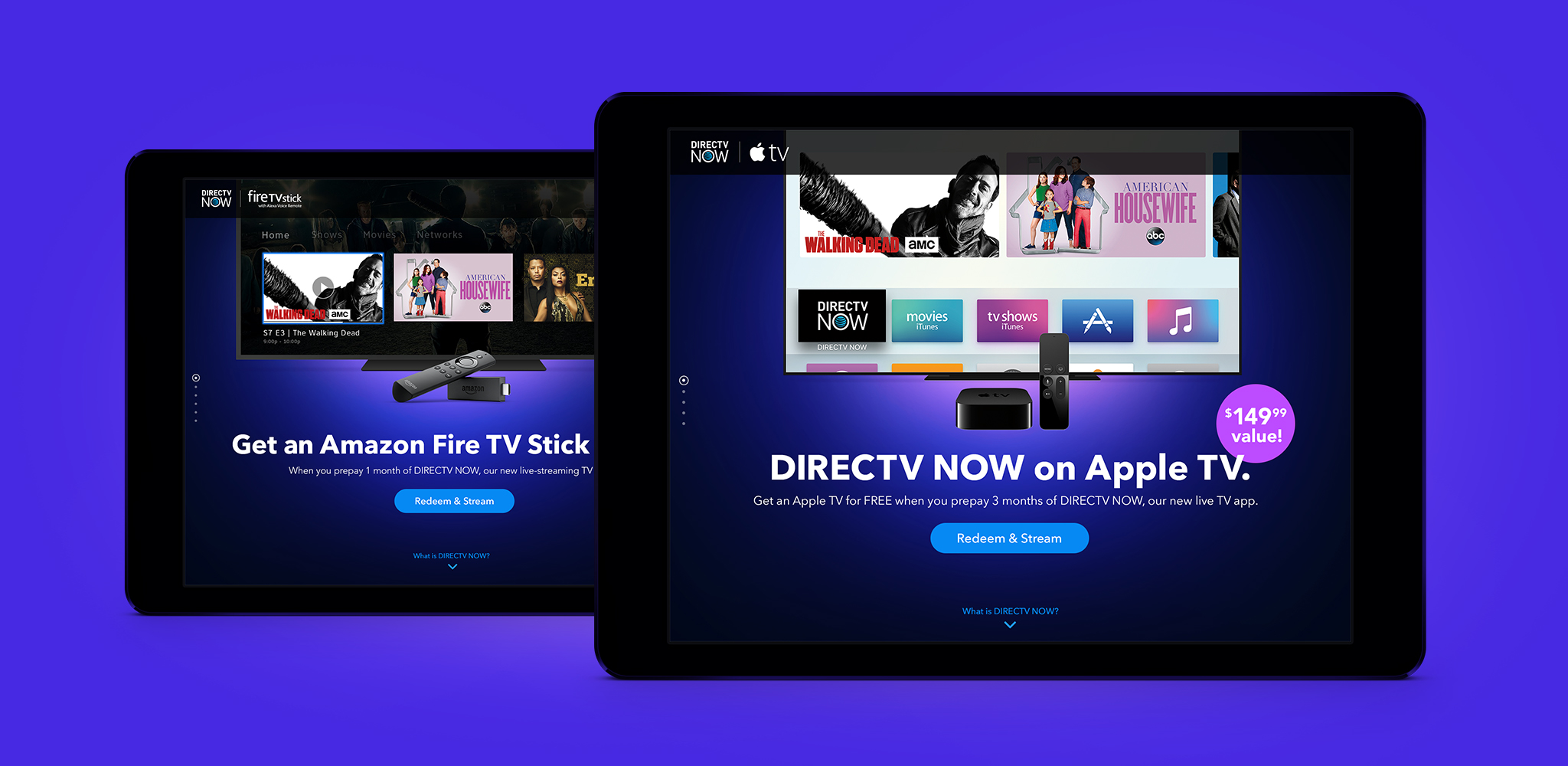 DIRECTV NOW co-branded promotional marquee