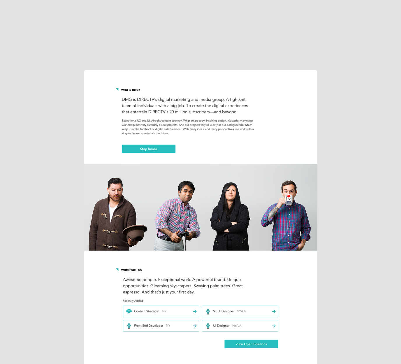 DMG website homepage