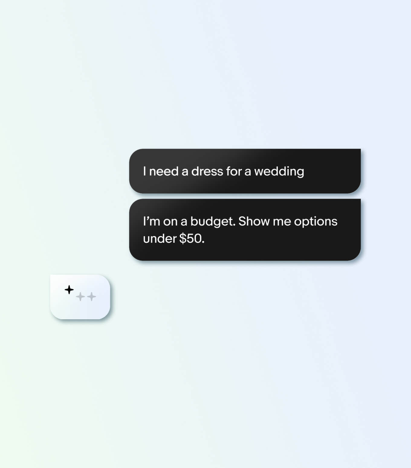 eBay.AI advanced conversation bubbles