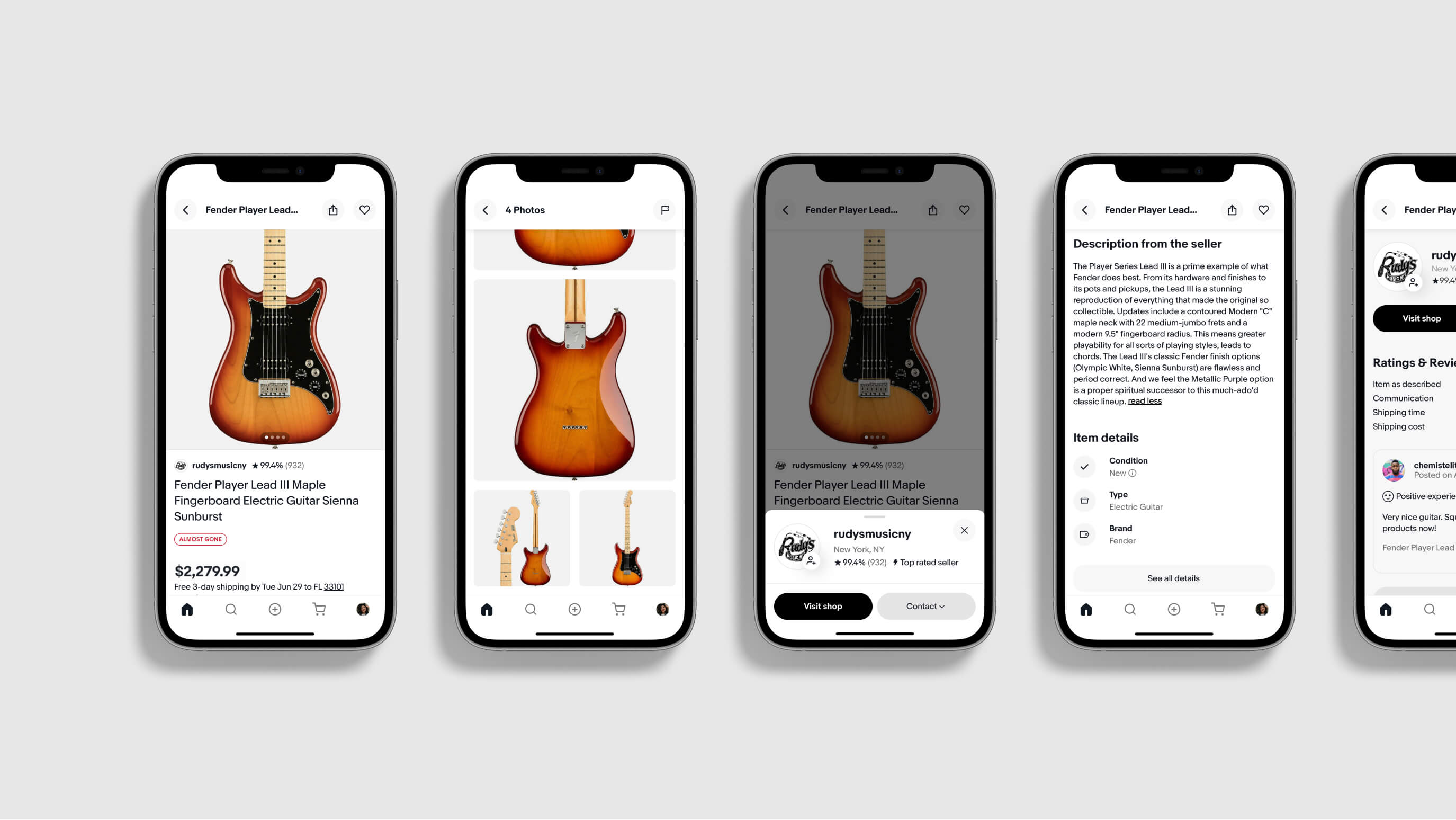 eBay View Item mobile product page