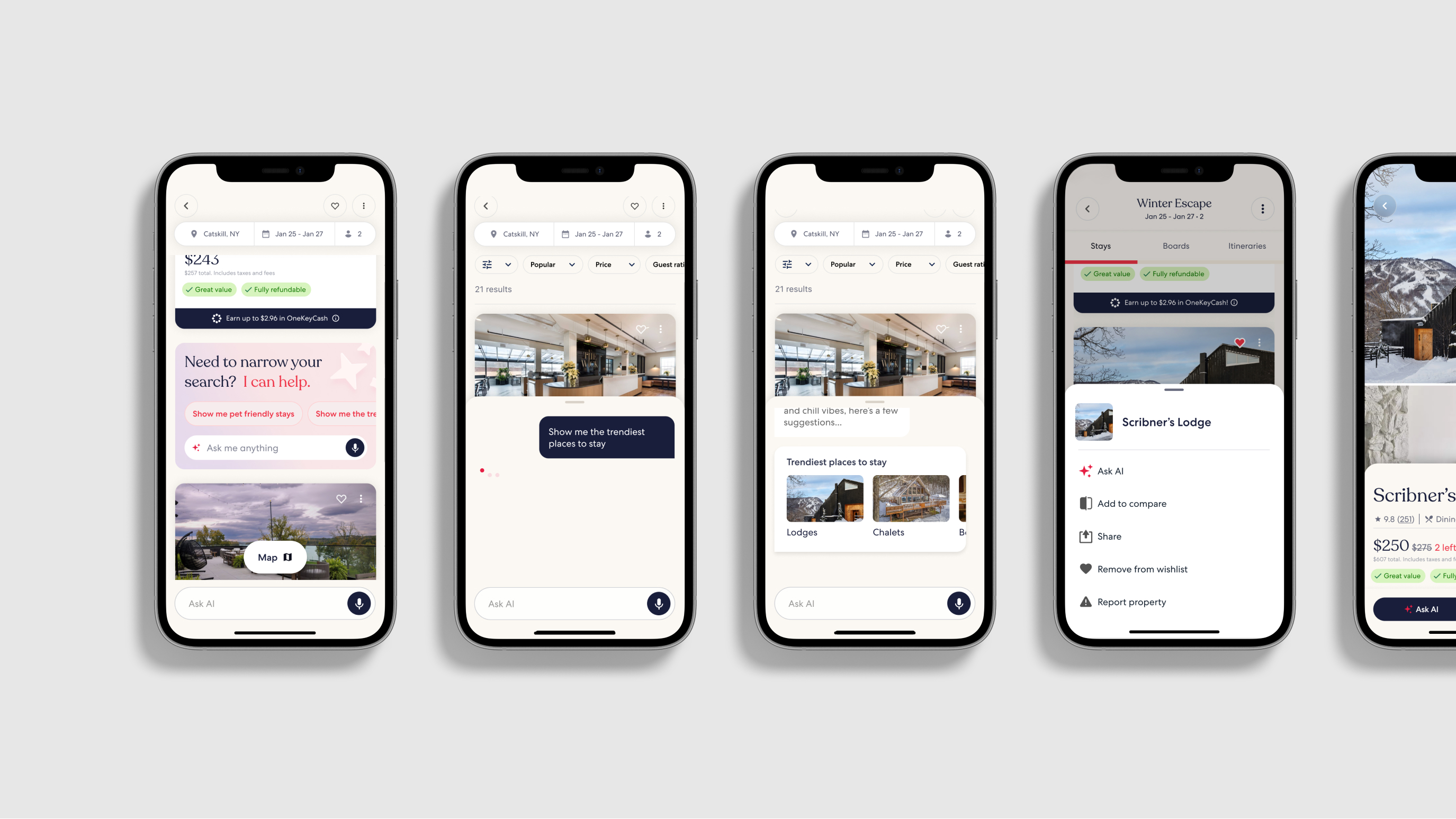 Concept phones for a Catskill winter escape, from narrowing the search to Scribner’s Lodge