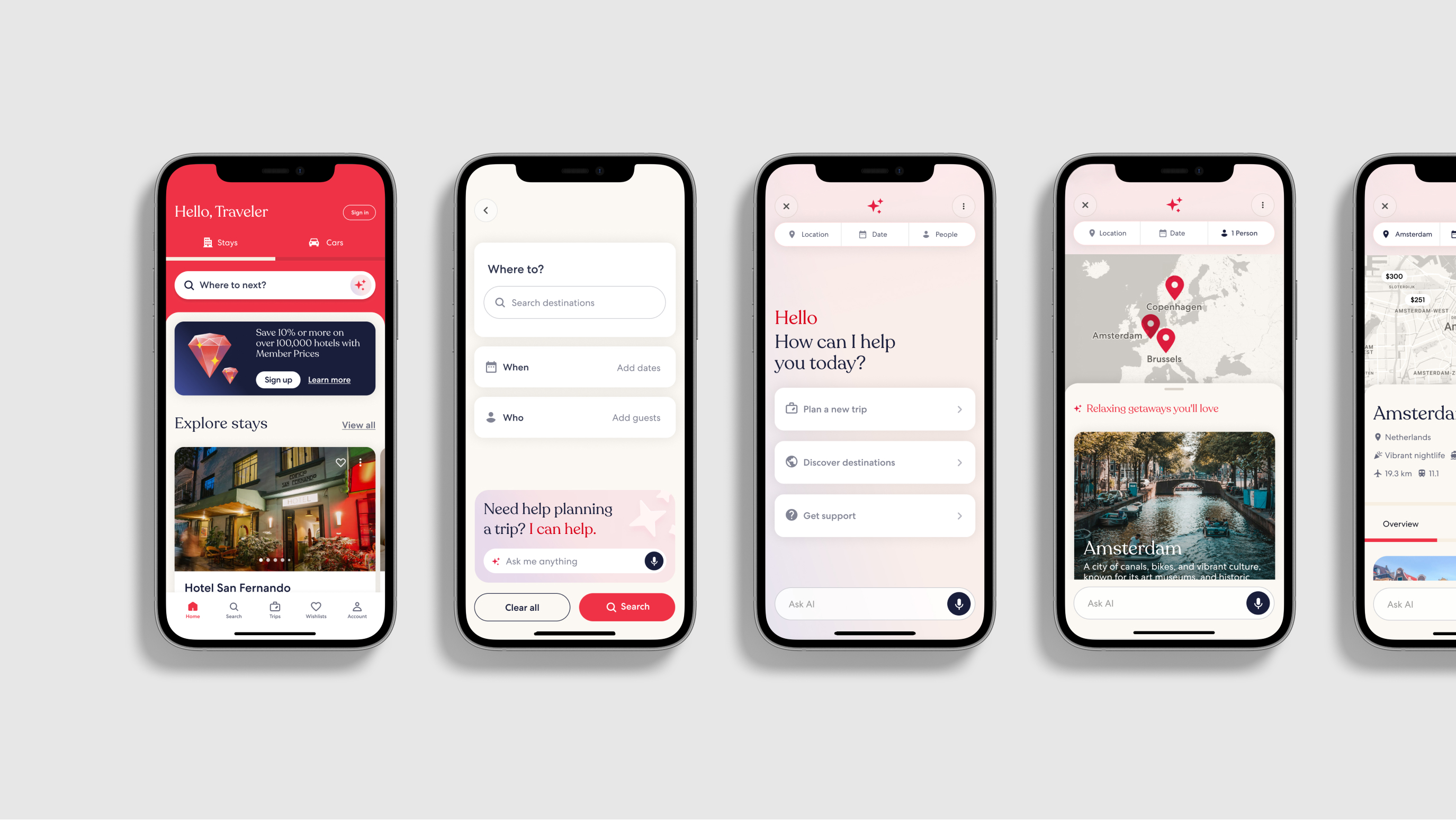 Concept phones from the homepage and search through the AI Agent and Amsterdam