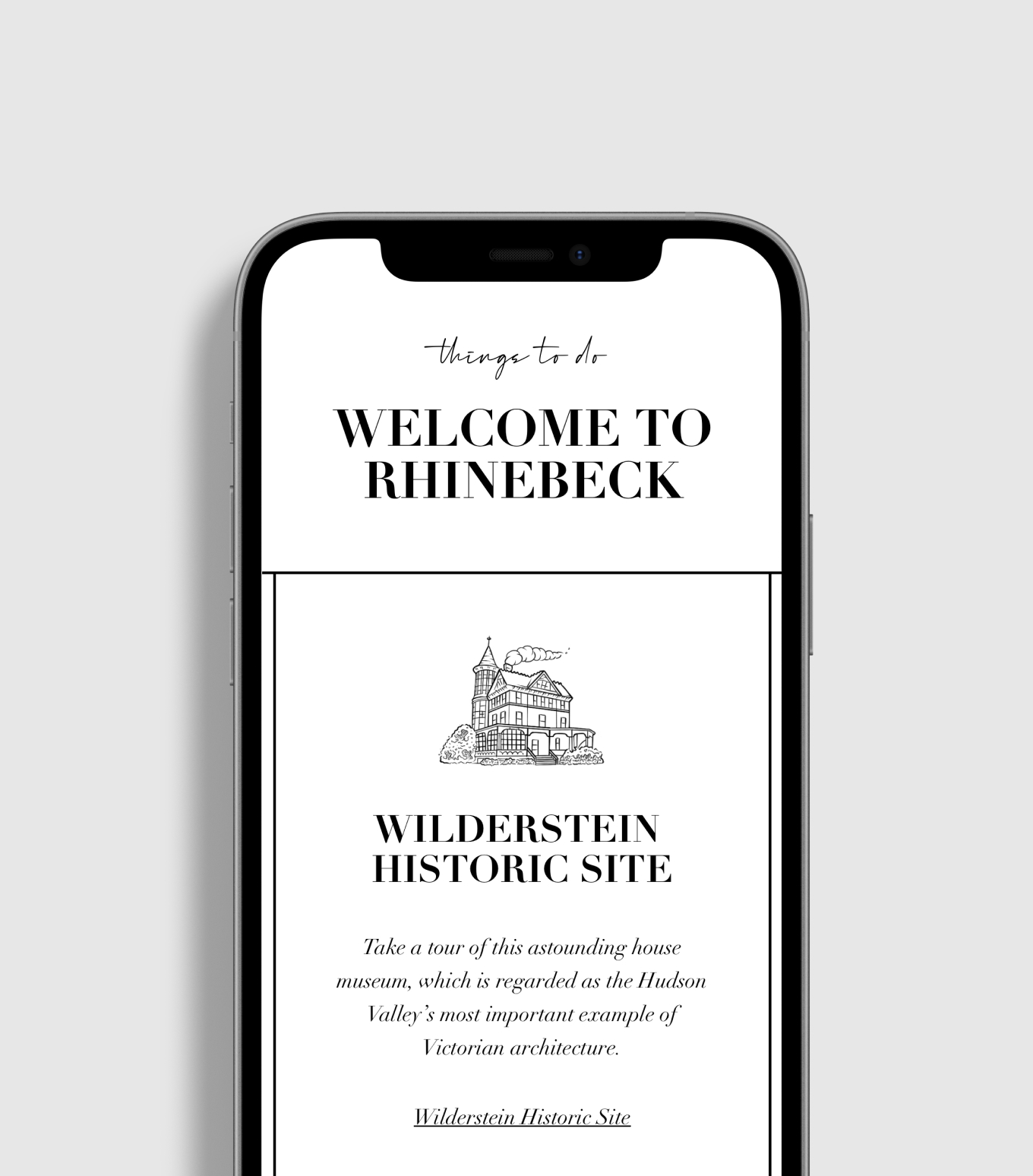 Wedding website mobile detail