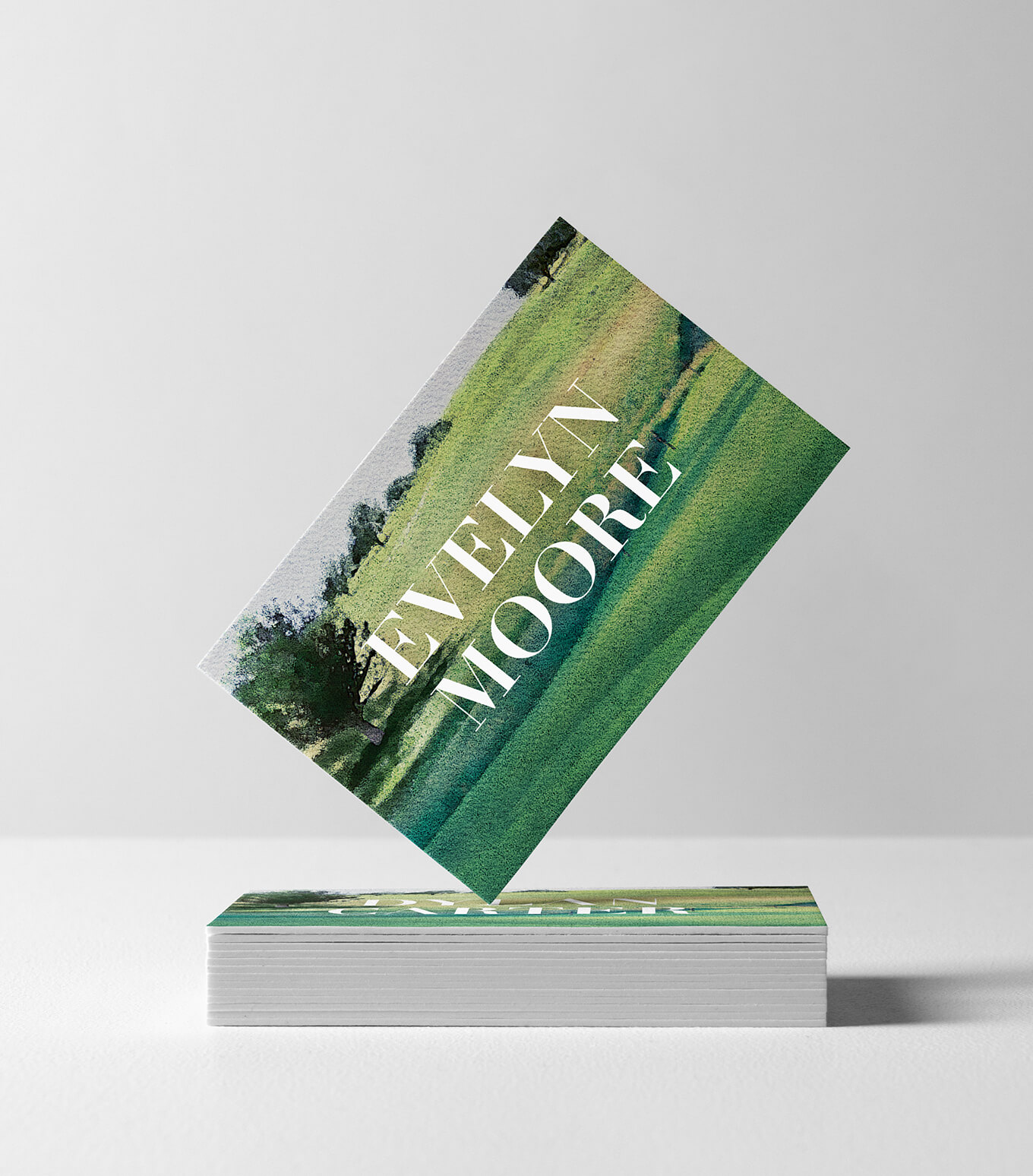 Personalized place card with watercolor illustration