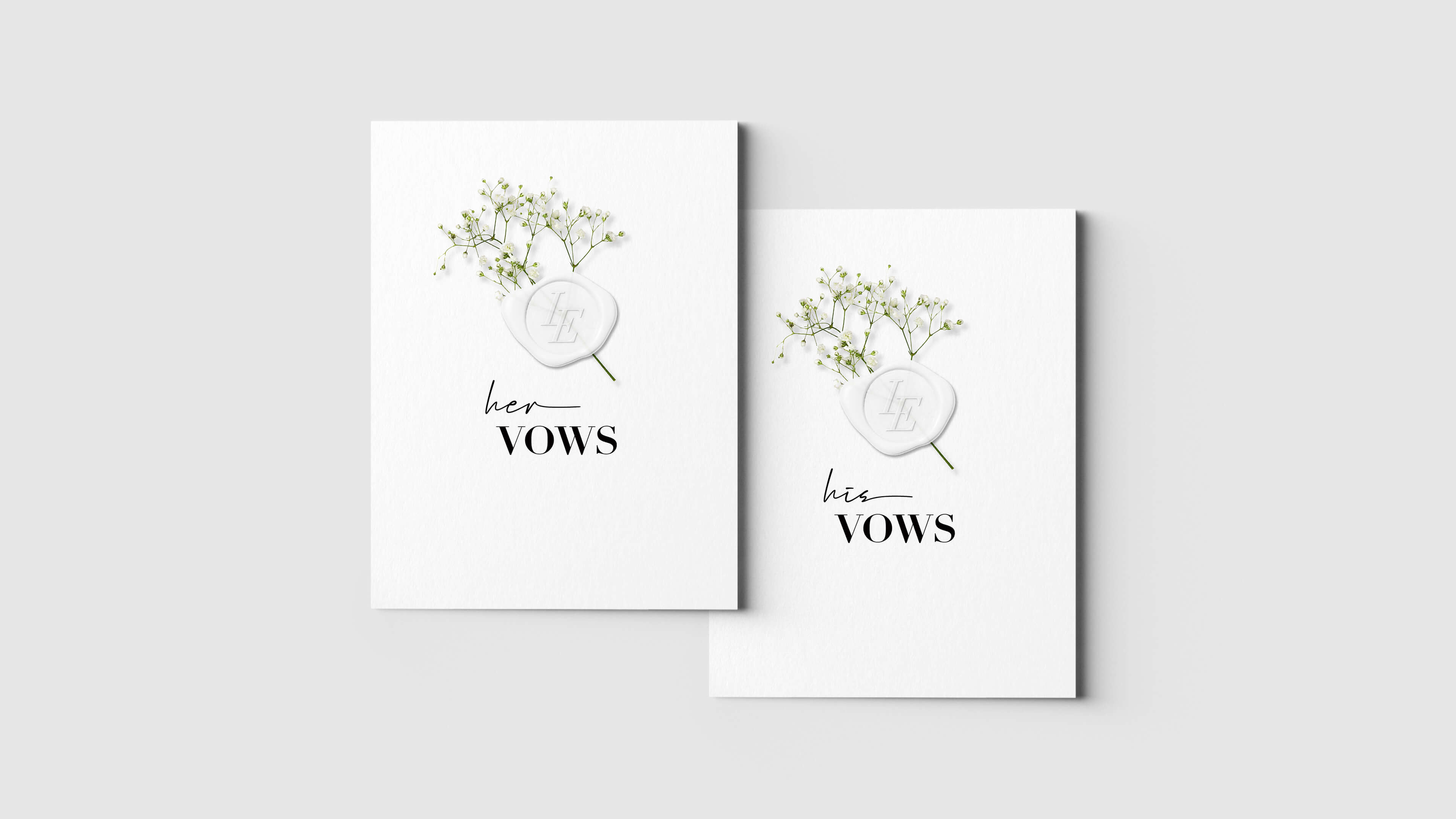 Hand-stitched vow booklets