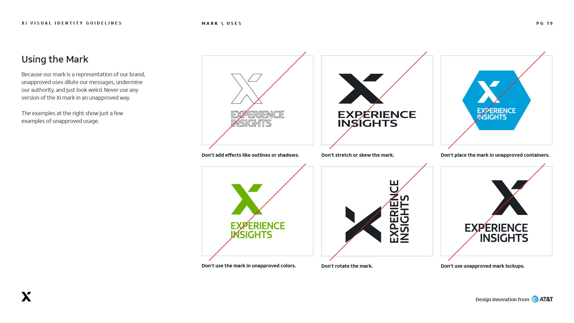 Xi brand book, page 19