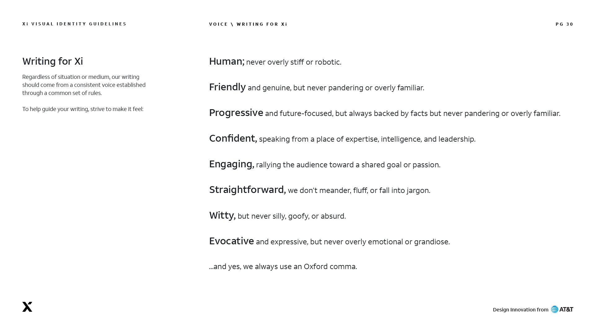Xi brand book, page 30