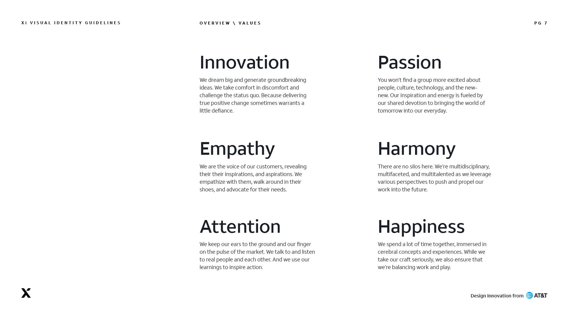 Xi brand book, page 7