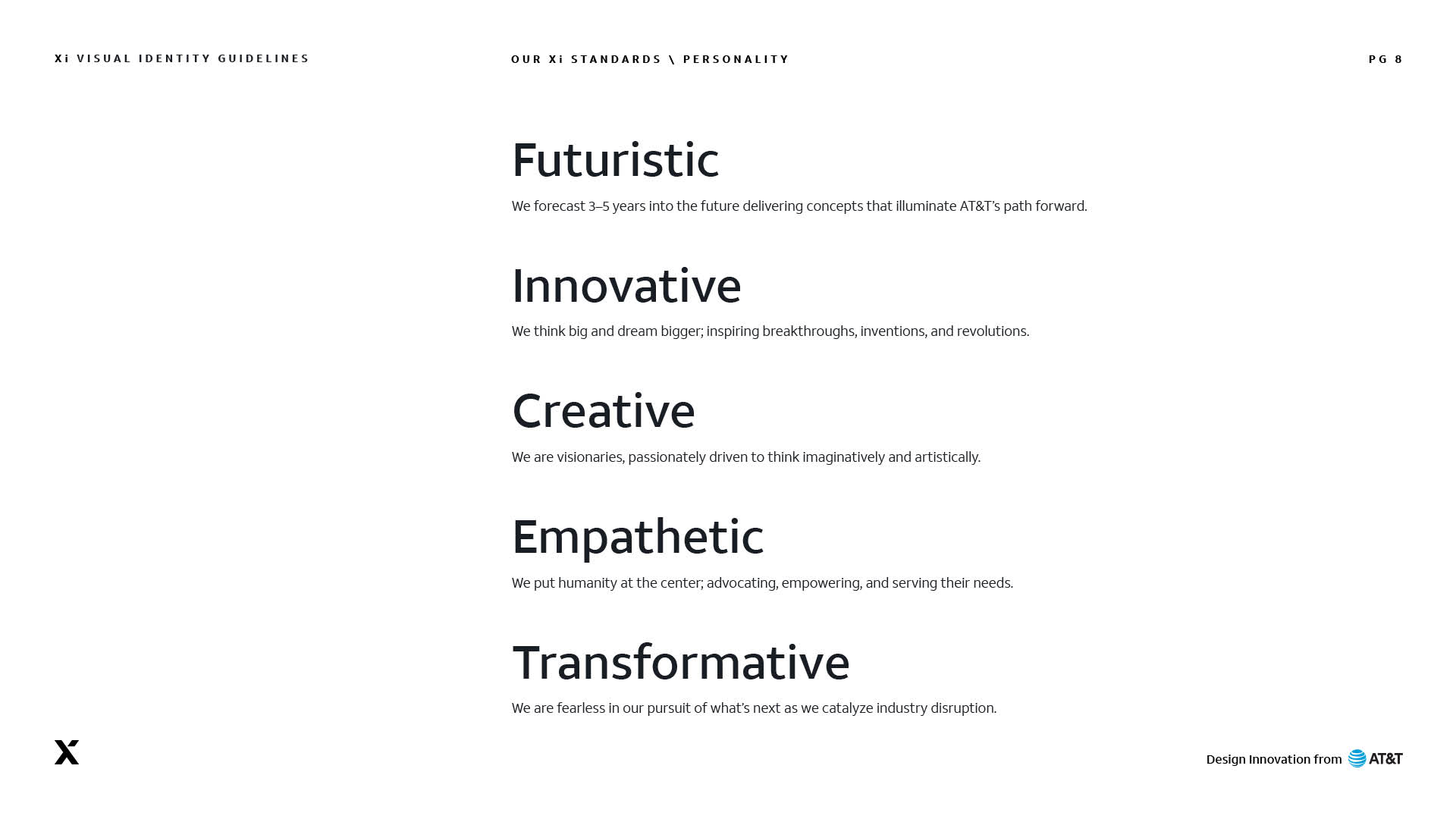 Xi brand book, page 8